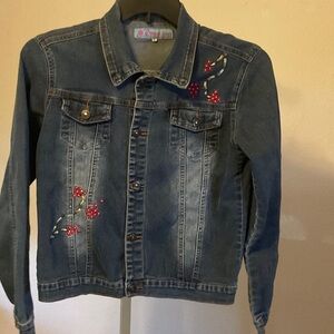 Embroidered Blue Denim Jacket‎